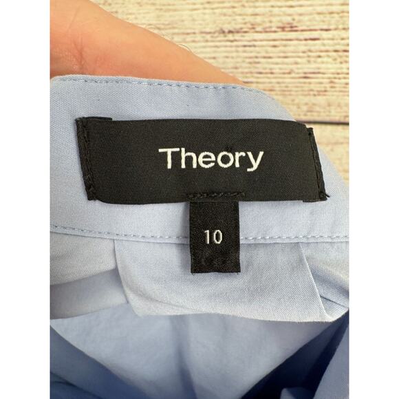 Theory Zizinna T Mini Dress Women's Size 10 Light Blue 3/4 Sleeve - Picture 8 of 12